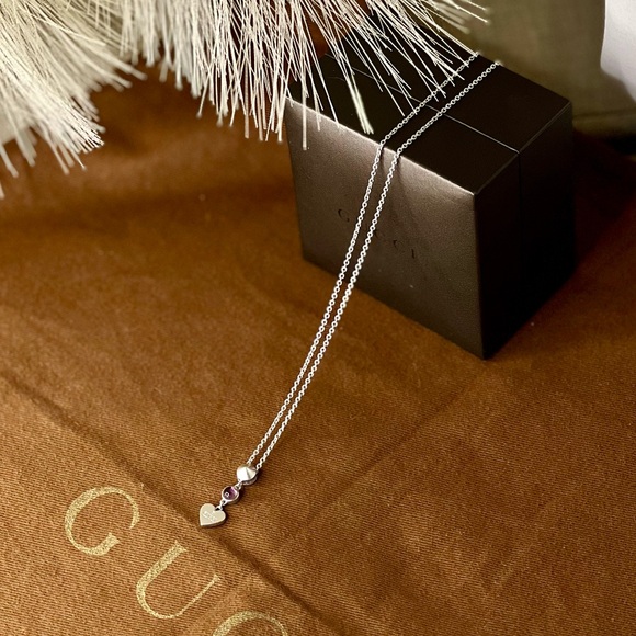 Gucci Jewelry - Gucci - Amethyst Trademark Heart Pendant Necklace